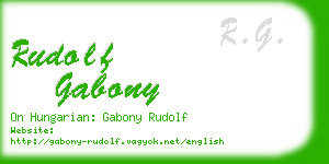 rudolf gabony business card
